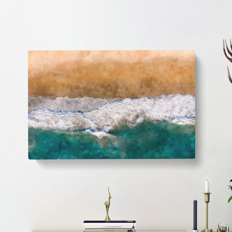 Huntington Beach California - Wrapped Canvas Painting, 35cm H x 50cm W x 3cm D