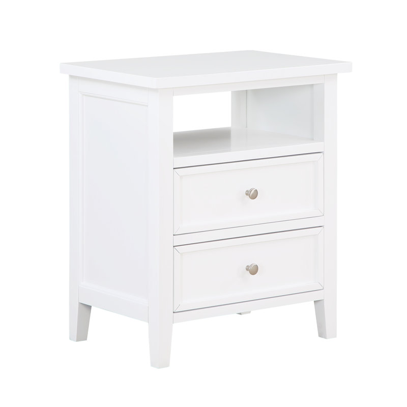 Table de chevet Armahn, Blanc