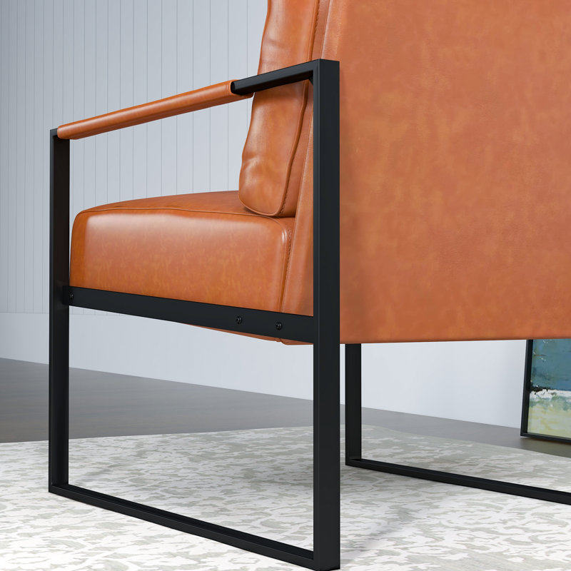 Fauteuil d'appoint Bradon, Orange, 3