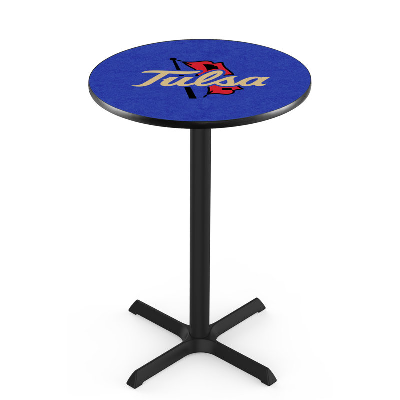 NCAA Round Metal Base Dining Table, University of Tulsa