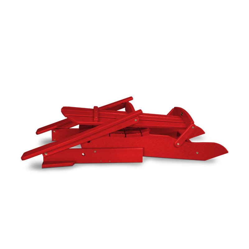 POLYWOOD Palm Coast Folding Adirondack, Sunset Red
