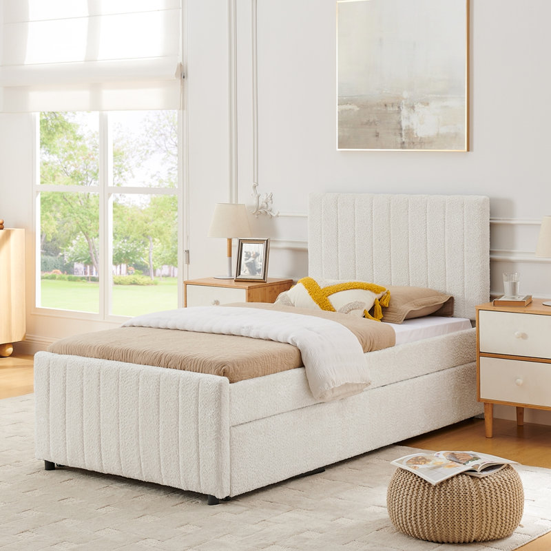 Lit simple Hund Trundle, Beige, Twin