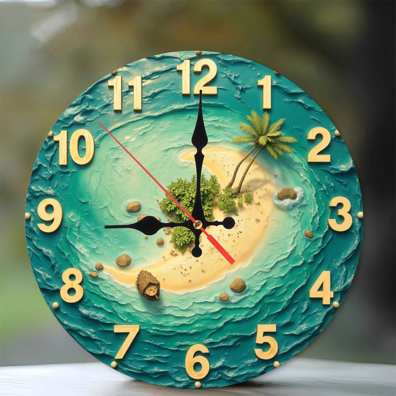 Horloge murale de plage tropicale