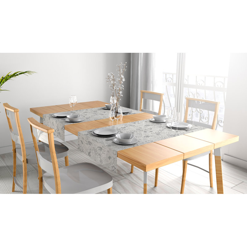 Nappe Floral, 104 po x 60 po, Gris