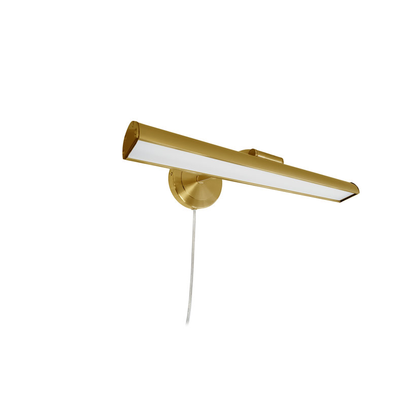 Lampe pour tableau Reina, Laiton vieilli, H 2,75 po x l 16,25 po x P 9 po