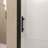 Shower Door, Aluminum Frame, Half Frame,1/4"(6Mm) Tempered Glass Explosion Proof Film-118574770
