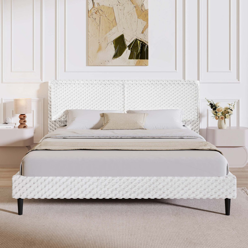 Lit simple et moelleux avec lit moelleux et lit confortable, Blanc