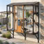 Enceinte d'extérieur Catio avec toit, grand parc pour chat en bois avec plateformes-1268964544