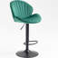 Ensemble de 2 tabourets de bar réglables avec dossier et repose-pieds, chaises de bar à hauteur de comptoir pour la cuisine, pub - vert-524398525