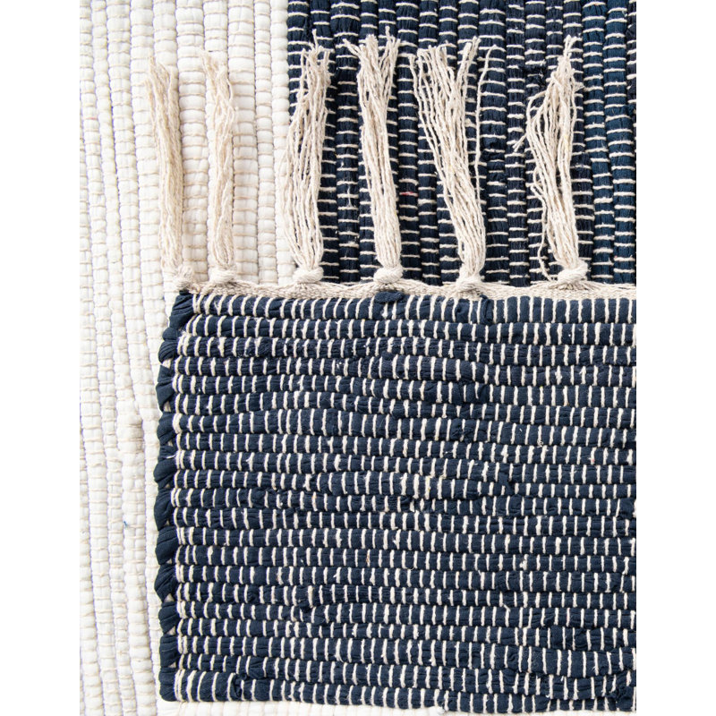Priolo Cotton Striped Indoor Rug, Runner 2'7" x 6'1"