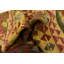 Tapis de zone en laine 3 pi 3 po x 6 pi 6 po "one-of-kind" noué la brown Doorfield