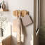 Picket 5-Hook Wall-Mounted Wooden Coat Rack with Adjustable Flip-Down Hooks-1992744245