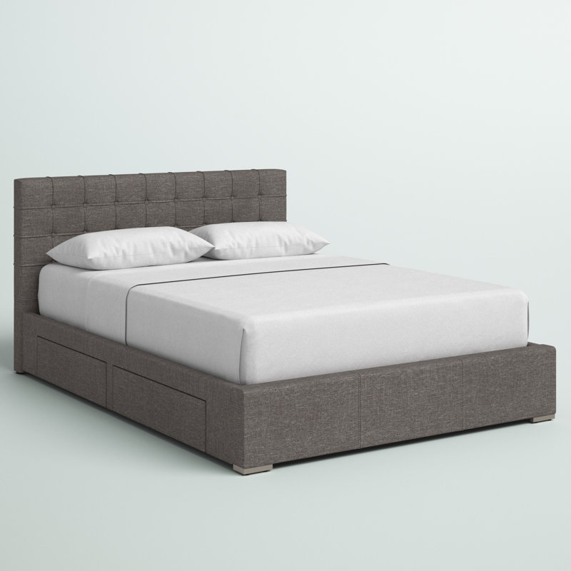Upper Shockerwick Upholstered Storage Bed, Grey, Queen