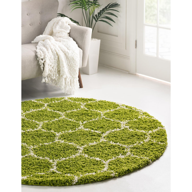 Geometric Indoor Rug, Round 6'