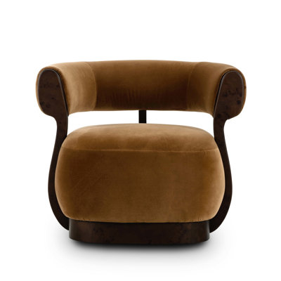 Yuri Swivel Chair-Surrey Ochre