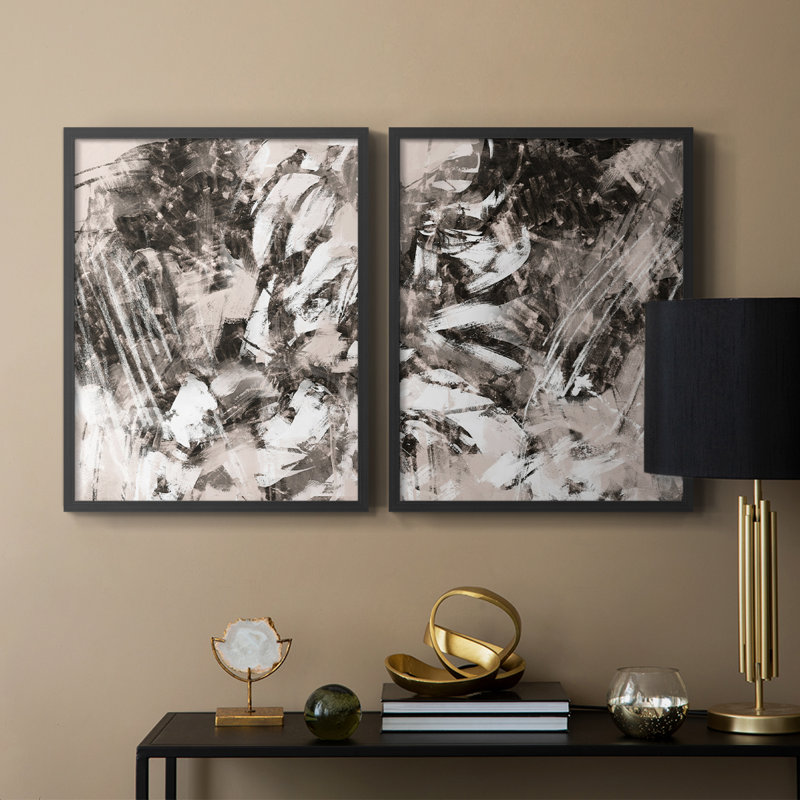 Blush Blackboard I-Premium Framed Print -Ready to Hang - No Nails Required - No Nails Required, 29" H x 46" W, Black