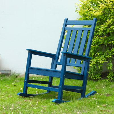 Oversized Rocking Chair with Wood-Texture by Lark Manor