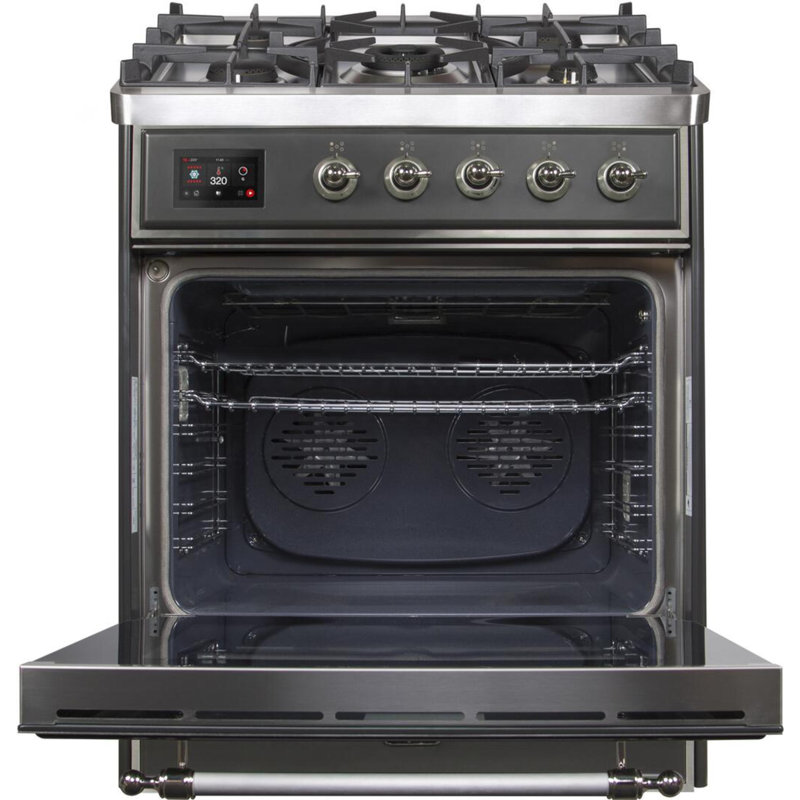 Majestic II 30" 2.3 cu. ft. Freestanding Dual Fuel Range, Stainless Steel/Chrome, Natural Gas