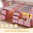 Low Loft Bed With 7 Storage Drawers, Bookcase And Led Lights, 14" H Safety Guardrail,inclined Ladder And Play Curtain-1372219249-1347660783