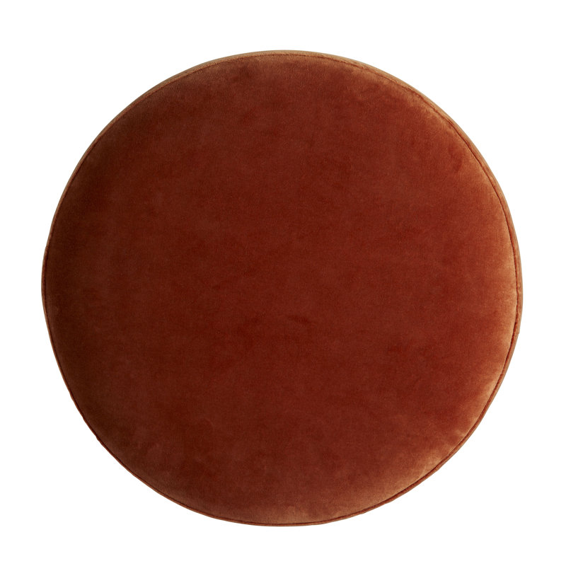Avalon Ottoman Persimmon Velvet Champagne Swivel