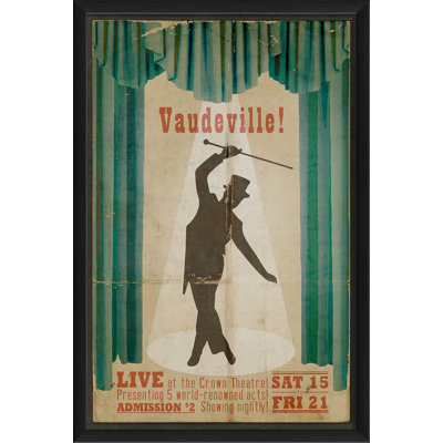 Publicité rétro encadrée vaudeville