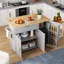 44 cm W Kitchen Cart with-2129795605
