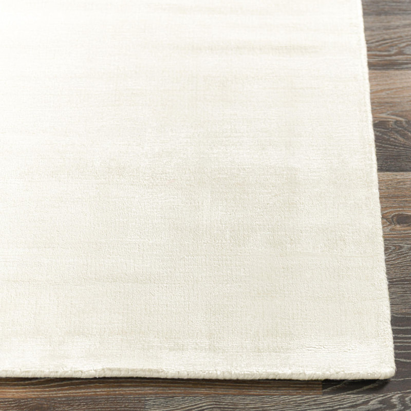 Berlin Distressed Handwoven Fabric Area Accent Rug, Rectangle 10' x 14', Ivory