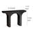 Console Table, 47 Inch Long Rectangular Top, Modern Black Arch Base