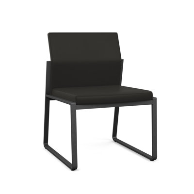 Gansett Waiting Reception Armless Guest Chair Metal Frame