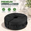 Sac de lestage rond de 45,7 cm (18 po) pour pied de parasol – Sac de sable imperméable 900D avec ouverture à anneau brisé et boucle à dégagement rapide, ancrage robuste pour parasol de patio, tente-auvent, tonnelle et support extérieur (noir)