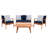Aretta Acacia 4 - Person Patio Conversation Set with Cushions-1151940209