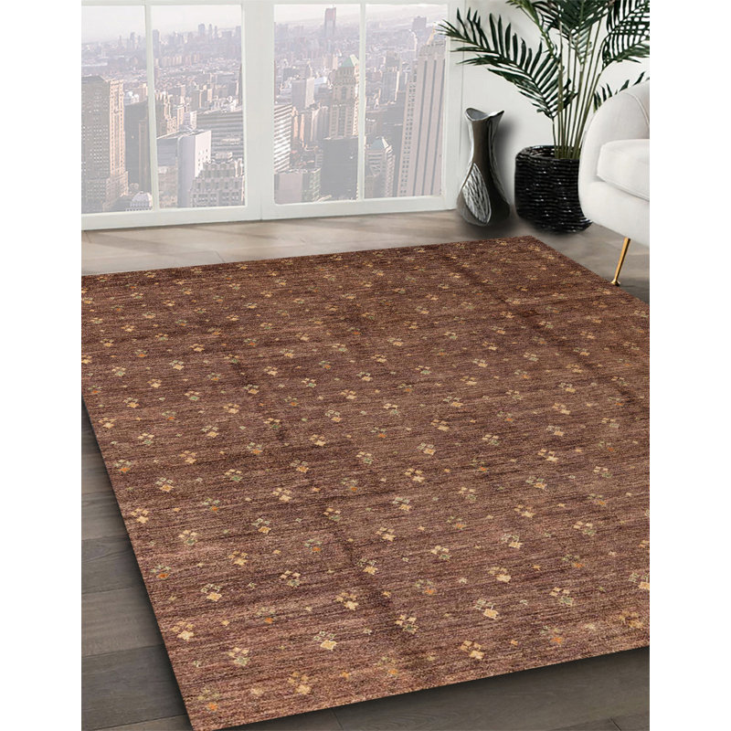 Tapis abstrait 100% lavable à la machine 4433, Rond 4 pi