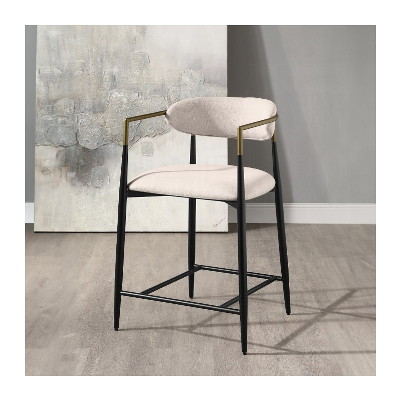 Tabourets de comptoir en lin Murice