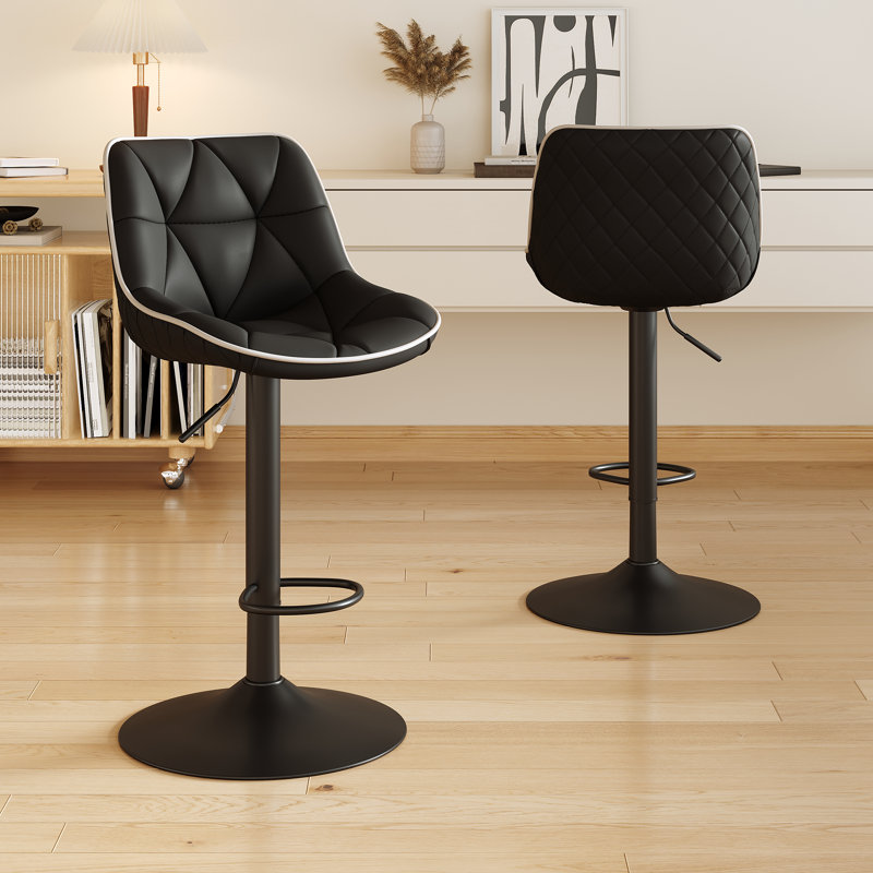 Ensemble de 2 tabourets de bar Modern, Noir