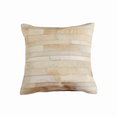Housse et insert de coussin carré en cuir de vache Graham
