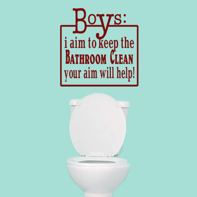 Boys Your Aim Will Help Wall Decal