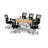 Rectangle 6 Person 80'' L Training Table and Chair Set with Casters-86134239