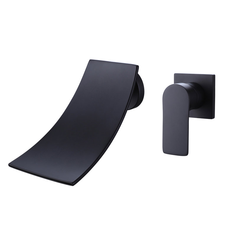 Wall Mounted Optional Single-handle Bathroom Faucet, Black