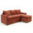 L-Shaped Sleeper Sectional Sofa with Pull-out Bed and Storage Chaise-127663198
