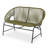 51.92'' Wide Curved Iron Loveseat-1967819224