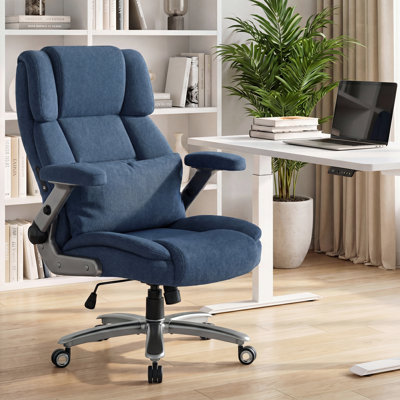 Fauteuil de bureau surdimensionné avec massage 3D et chaleur, fauteuil de massage haut dossier avec accoudoirs 4D, 5 roulettes doubles silencieuses, coussin à ressorts épais pour une utilisation intensive