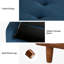 Polyester Upholstered Storage Bench-22811167