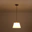 Luminaire suspendu conique en verre 1 lumière