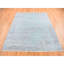 11'10"x14'10" Green Erased Design Wool Silk Hand Knotted Oversized Rug AFAEC75243ED4DEBAFB1FE7540114C73