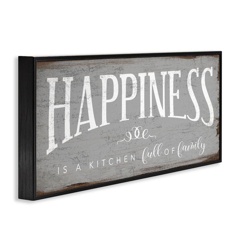 «Happiness is a Full Kitchen Expression» par Daphne Polselli, reproduction d'art graphique, H 10 po x l 24 po
