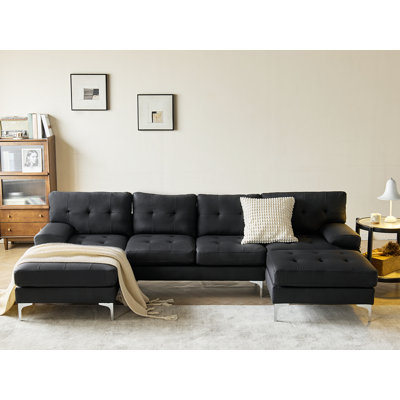 3-Piece Reversible Modular Sectional Sofa Couch by Wrought Studio