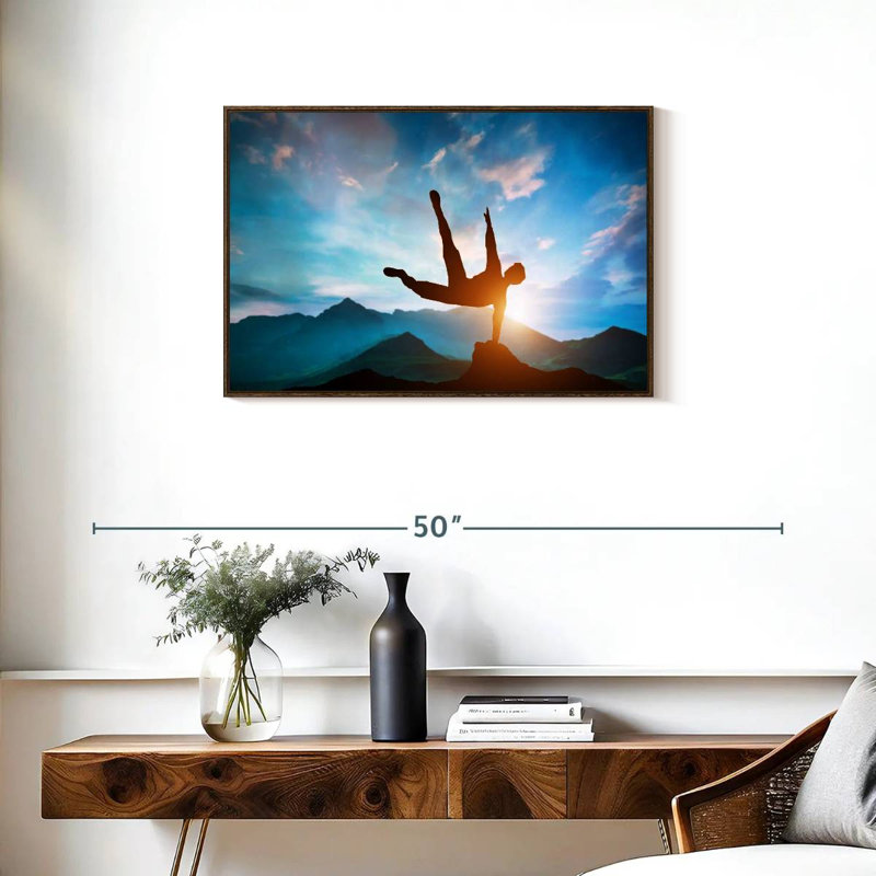 Mountain Jump, Floating Frame Walnut, 31" X 21"