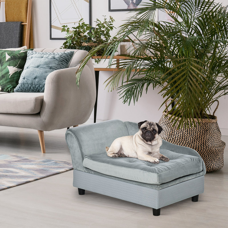 Lit pour chien avec rangement caché, Gris