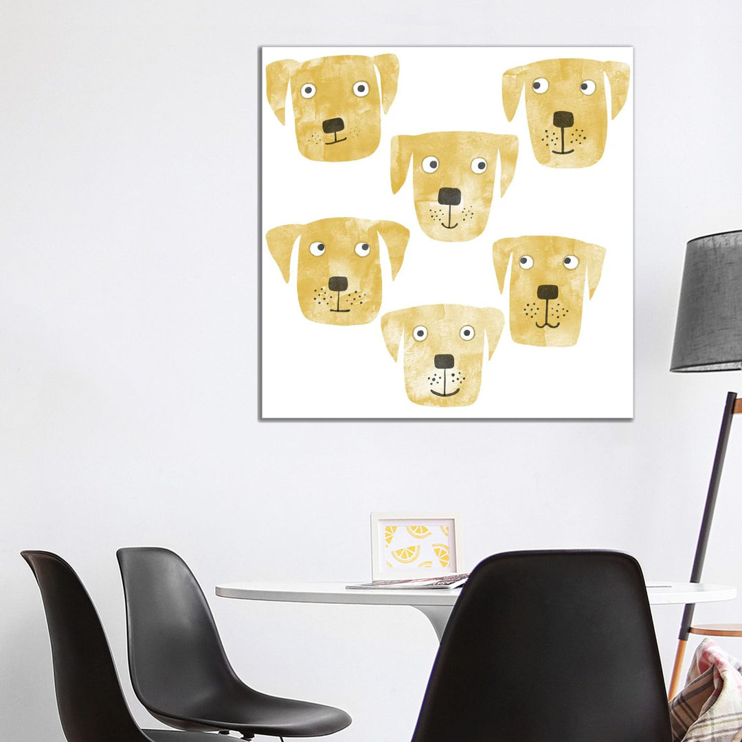 Golden Labrador Retriever Dog By Nic Squirrell - Wrapped Canvas Painting by Nic Squirrell - Wrapped Canvas Painting
