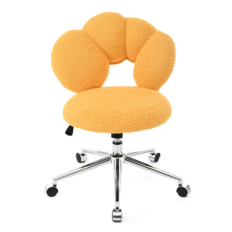 Chaise de bureau pivotante à 360 ° en tissu réglable en hauteur, cinq pour faciliter le déplacement, coussin éponge haute densité, conception ergonomique, capacité de mobilité de 220 lb,